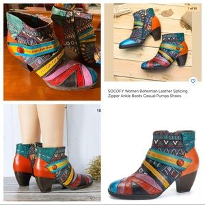 Socofy booties multicolor size 39 worn once